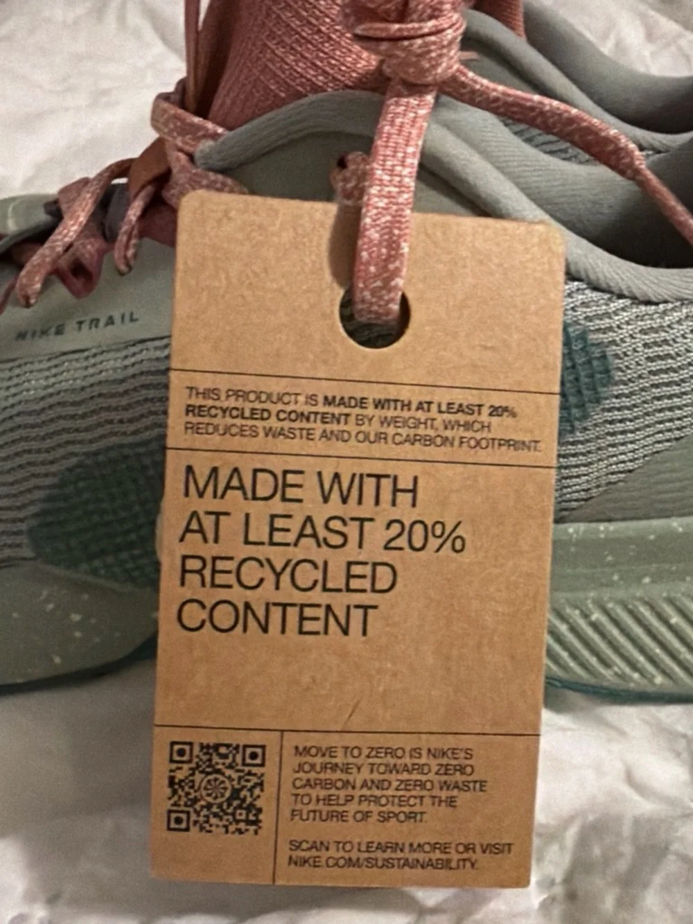 Nike Trail Running Shoe - Mint with Pink Accents